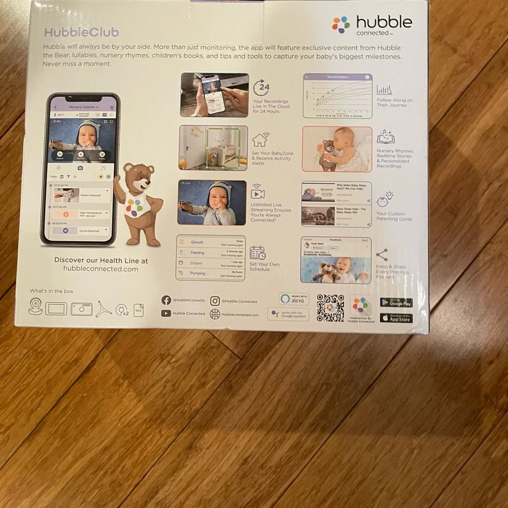 Hubble connected nursery pal premium ,5Smart HD monitor and touch screen viewer